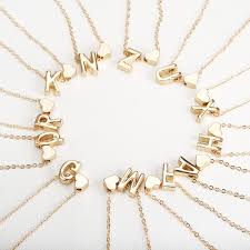 Gold Necklace with initial pendant
